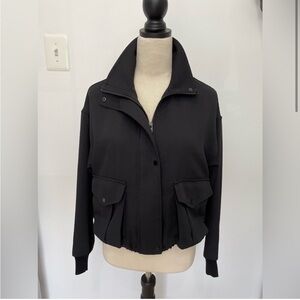 Artizia Wilfred Kamille Oversized Baggy Lightweight Bomber Jacket Blazer Black